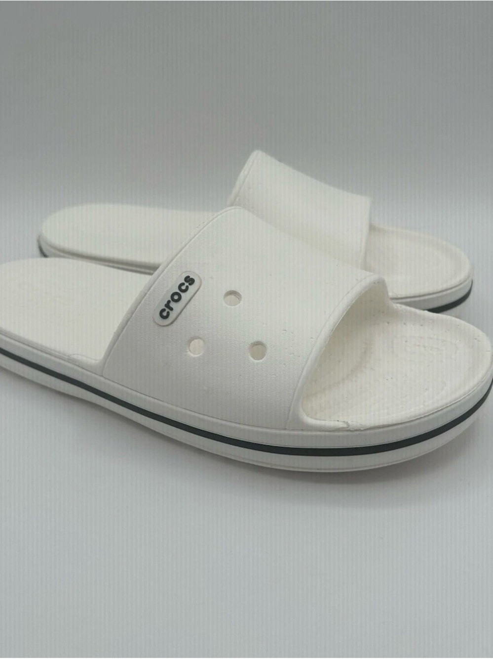 Crocs Classic White Slide Sandals M7/W9 Casual Comfort Slides